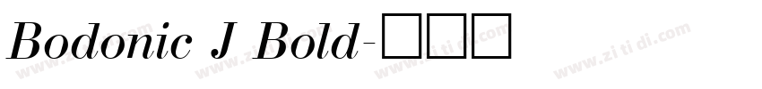 Bodonic J Bold字体转换